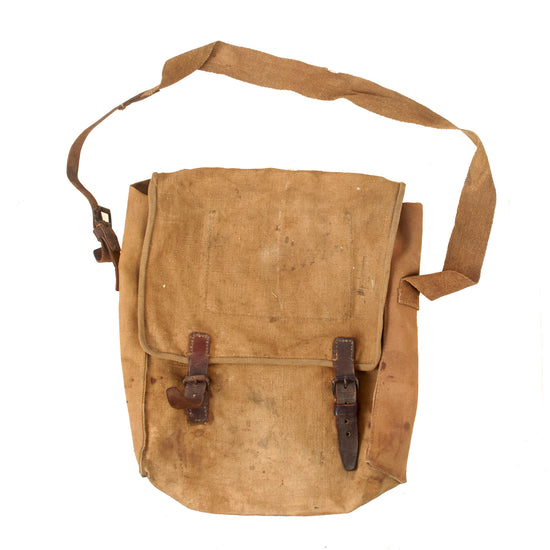 Original French WWI M1905 Mounted Artillery Knapsack Haversack with Carry Strap - Rare