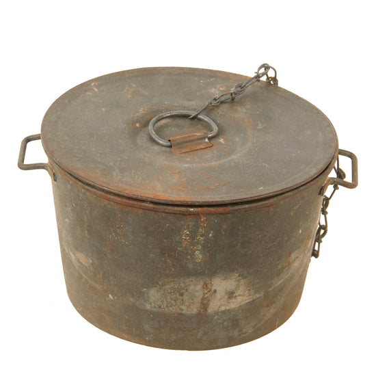 Original French WWI Gamelle Individuelle Mle. 1852 Mess Kit with Unit-Marked Haversack - Gamelle Individuelle Modèle 1852 Original Items