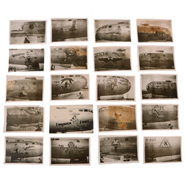 Original U.S. WWII AAF Nose Art Photo Collection with Fantastic Suggestive Artwork - 20 Photos Total
