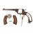 Original Imperial German Artillery Regiment Marked M1879 Reichsrevolver by Suhl Consortium - Matching Serial 6232 Original Items
