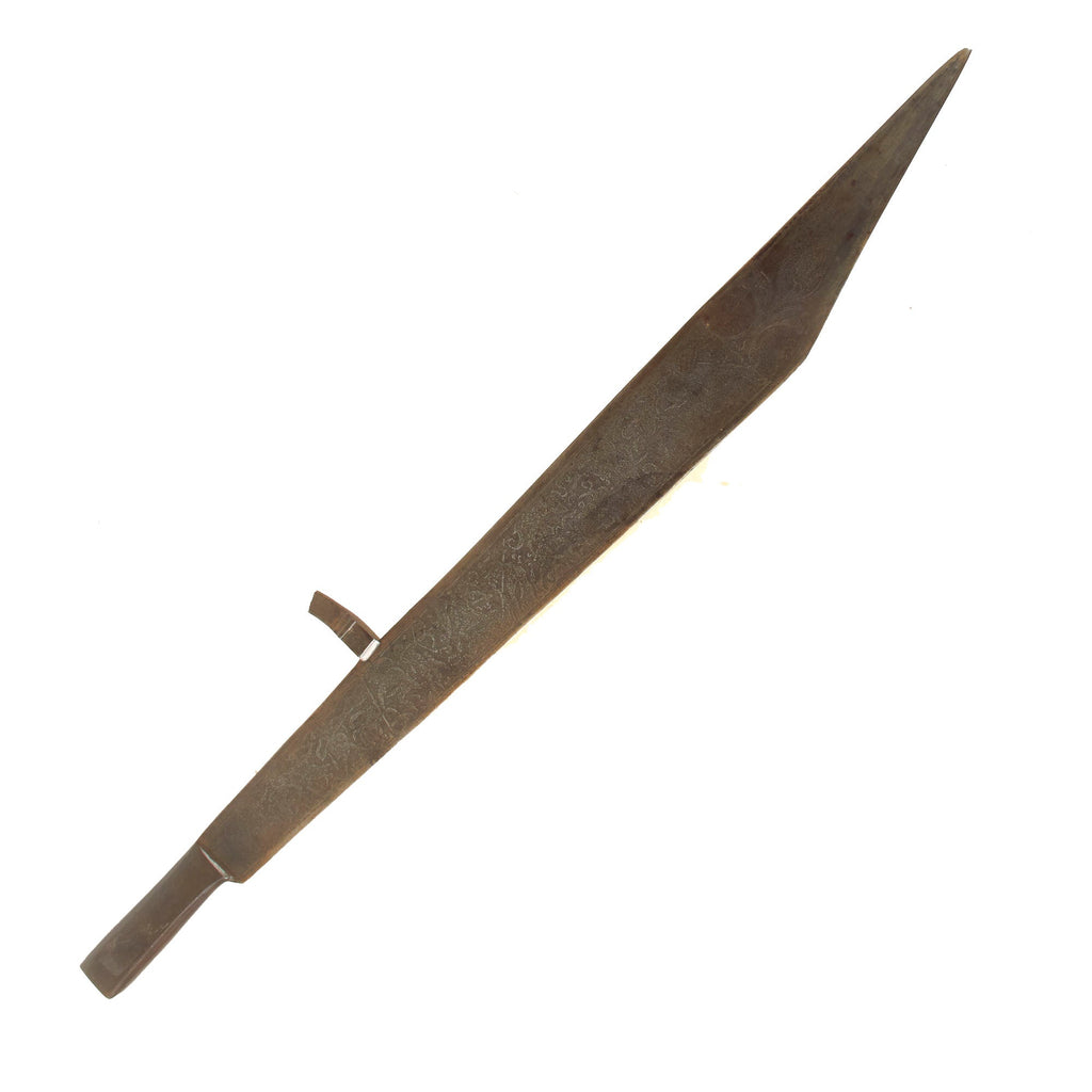 Original Victorian Era Copy of Medieval Glaive Polearm Head with Lovely Etching Original Items