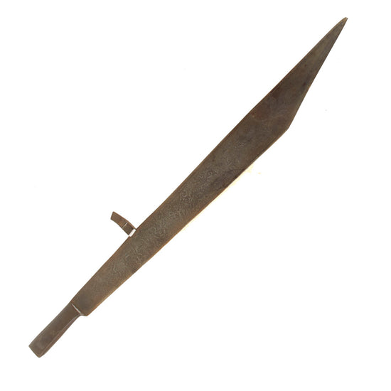 Original Victorian Era Copy of Medieval Glaive Polearm Head with Lovely Etching Original Items