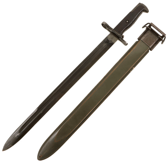 Original U.S. Pre-WWII M1905 Springfield 16" Rifle Bayonet with M3 Scabbard - Dated 1920