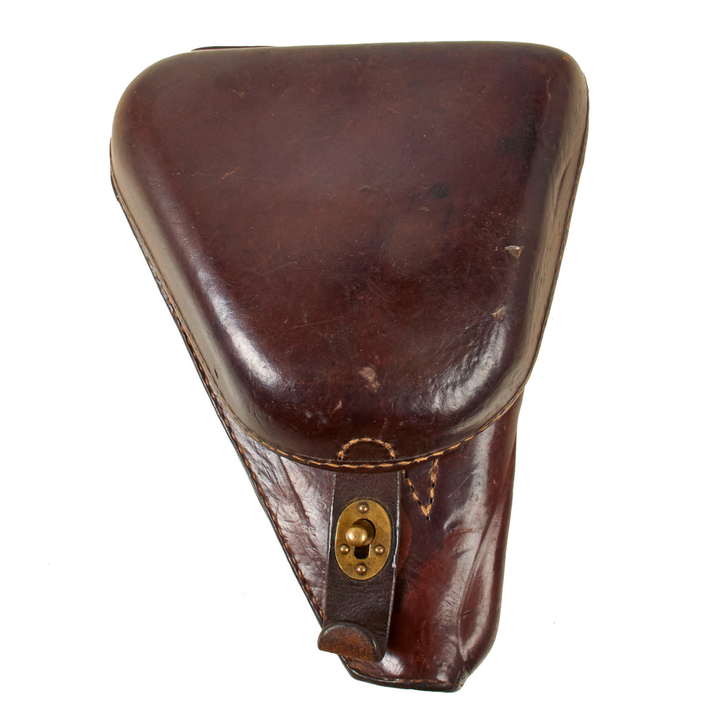 Original Japanese WWII Type 14 Nambu Pistol Leather Holster Original Items