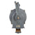 Original British WWII Era Air Raid Siren with Original Stand & Hand Crank - Refurbished
