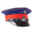 Original Imperial German WWI Prussian Dark Blue Infantry Officer’s Dunkelblau Schirmmütze Visor Cap with Chinstrap & Sweatband Field Repair - Pronounced Peak Original Items