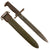 Original U.S. WWII M1 Garand 10 Inch Cut-Down Bayonet by American Fork & Hoe with with Rare CAB Grips & M7 Scabbard - Dated 1943 Original Items