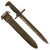 Original U.S. WWII M1 Garand 10 inch Cut Down Bayonet by PAL with M7 Scabbard - Dated 1943 Original Items