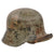Original Imperial German WWI M16 Stahlhelm Helmet with Overpainted Panel Camouflage Paint, Partial Leather Liner & Chinstrap - Marked ET64