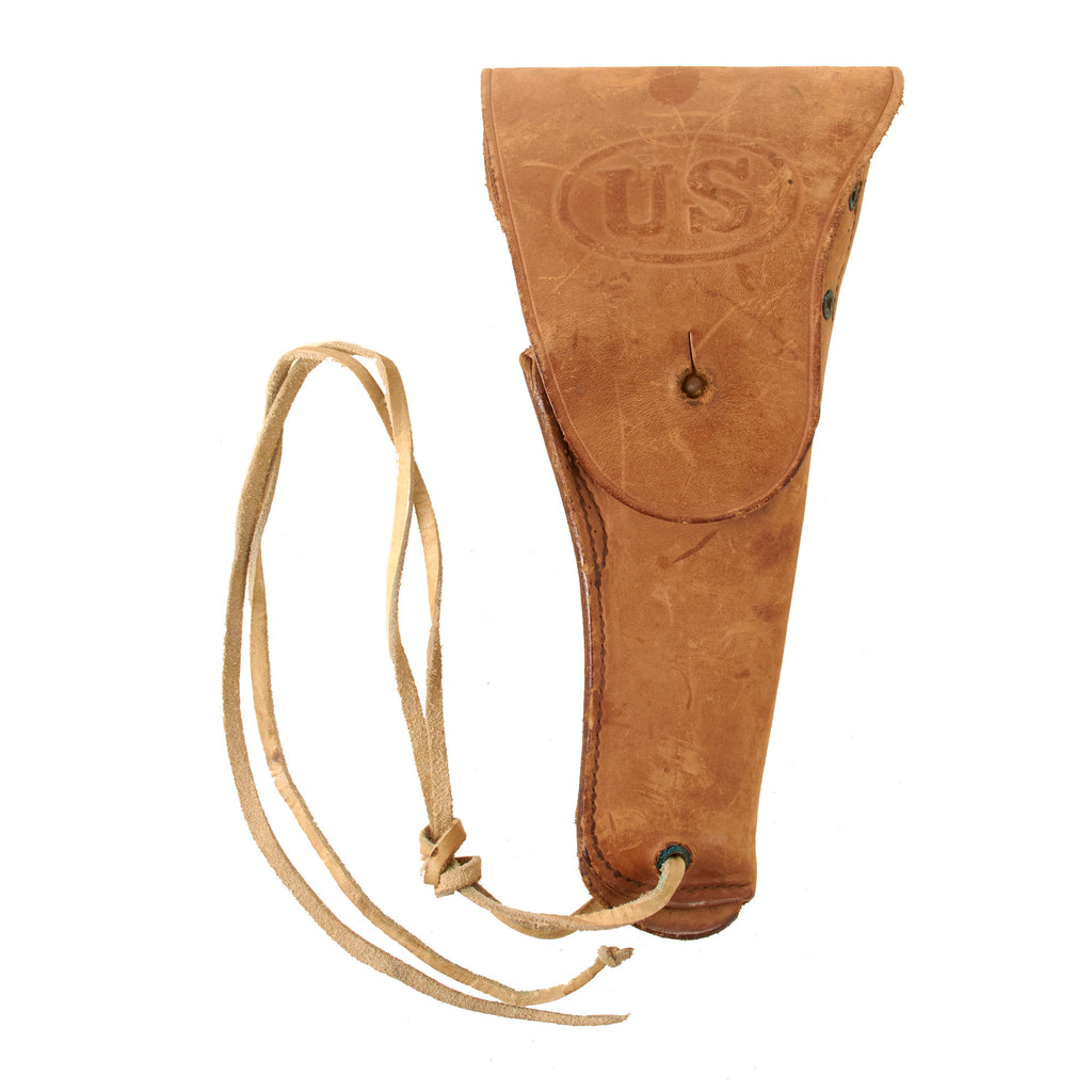Original U.S. WWI 1918 Dated M-1916 Holster for M-1911 Pistol by Graton & Knight with Leg Tie Down - Excellent Original Items