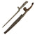 Original U.S. WWII Rare Serial-Numbered M1941 Johnson Rifle Spike Bayonet with Leather Scabbard - #1800