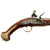 Original 19th Century Ottoman Flintlock Holster Pistol with Carved Stock and Embossed Brass Mountings - Circa 1840 Original Items