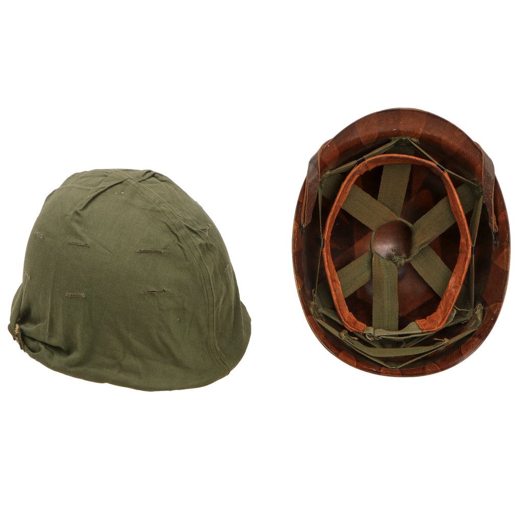 Original U.S. Korean War Era McCord M1 Helmet With OD Green Helmet Cover and CAPAC Westinghouse Liner - Complete