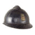 Original French WWII FFI-Captured & Painted Paris Police M1915 Adrian Helmet with Liner & Name Tape Original Items