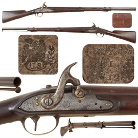 Original U.S. War of 1812 Rare Model 1808 Contract Musket by Steven Jenks & Sons Dated 1812 with Civil War Confederate-Style Drum Percussion Conversion and Shortened Artillery Configuration