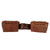 Original Japanese WWII Waist Belt with Pair of Late War Rubberized Canvas Arisaka Ammunition Pouches - Damage