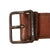 Original Japanese WWII Waist Belt with Pair of Late War Rubberized Canvas Arisaka Ammunition Pouches - Damage