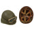 Original U.S. WWII McCord M1 Front Seam Fixed Bale Helmet with Firestone Liner, Helmet Net, and Polaroid Goggles with Laundry Number