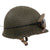 Original U.S. WWII McCord M1 Front Seam Fixed Bale Helmet with Firestone Liner, Helmet Net, and Polaroid Goggles with Laundry Number