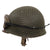 Original U.S. WWII McCord M1 Front Seam Fixed Bale Helmet with Firestone Liner, Helmet Net, and Polaroid Goggles with Laundry Number