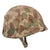 Original U.S. WWII USMC Rear Seam Swivel Bale M1 Helmet with MSA Liner and 2nd Pattern USMC Camouflage “Frogskin” Cover