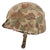 Original U.S. WWII USMC Rear Seam Swivel Bale M1 Helmet with MSA Liner and 2nd Pattern USMC Camouflage “Frogskin” Cover