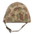 Original U.S. WWII USMC Rear Seam Swivel Bale M1 Helmet with MSA Liner and 2nd Pattern USMC Camouflage “Frogskin” Cover