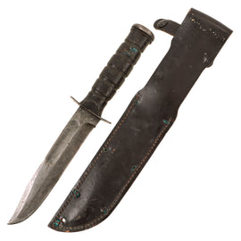 Original U.S. Vietnam War Mark 2 KA-BAR Fighting Knife by Utica Cutlery with Leather Sheath