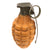 Original U.S. WWII Inert MkII Yellow Early War High Explosive Pineapple Grenade with M10A3 Fuze