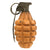 Original U.S. WWII Inert MkII Yellow Early War High Explosive Pineapple Grenade with M10A3 Fuze