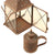 Original U.S. Early 19th Century Era Punched Tin Oil Lantern with Retained Can - Cracked Glass Original Items
