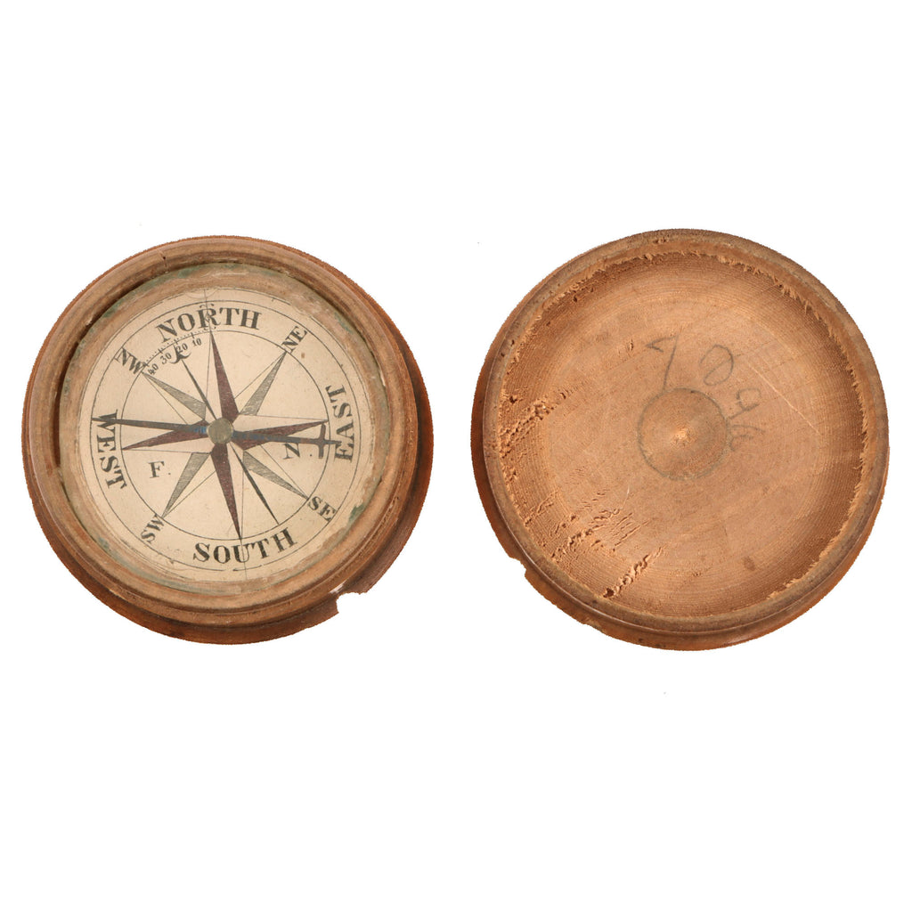 Original U.S. Civil War Era Handmade Wooden Compass Original Items