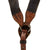 Original German WWII Army Leather Combat Suspender Y Straps with Faint RBNr Number Marking - Dated 1944