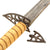 Original U.S. American Revolutionary War Era Officer’s Hunting Sword with Filigree Guard & Ivory Handle in Lovely Patterned Scabbard - Guard Broken