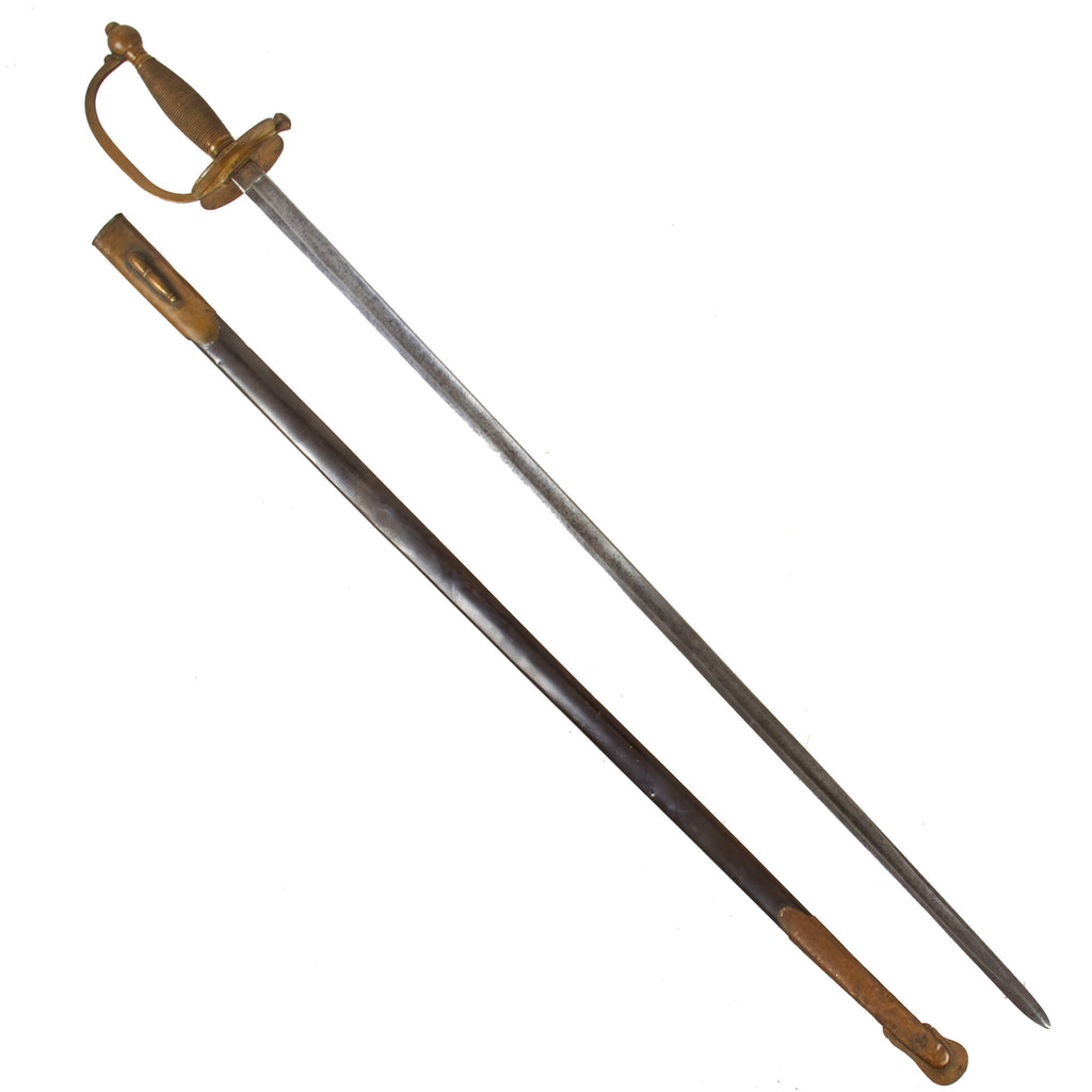 Original U.S. Civil War M-1840 Army NCO's Sword by Emerson & Silver of Trenton with Scarce Original Metal Scabbard - Dated 1863 Original Items