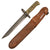 Original U.S. WWII French M1866 Chassepot Saber Bayonet Converted To Fighting Knife With Leather Scabbard - Dated April 1868