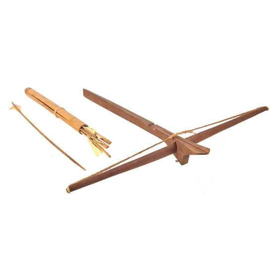 Original Vietnam War Montagnard Crossbow with Six Bolts and Quiver - USGI Bring Back Original Items