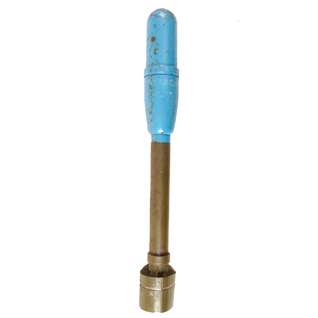 Original U.S. WWII M7A3 Practice Rocket for the M1 and M1A1 2.36 Inch Bazooka Launcher - Dated March 1944 - Inert