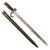 Original French WWI Era M1892 Sword Bayonet and Scabbard For The 8mm Mannlicher-Berthier M1890 Carabine de Cavalerie (Cavalry Carbine) (Copy) Original Items