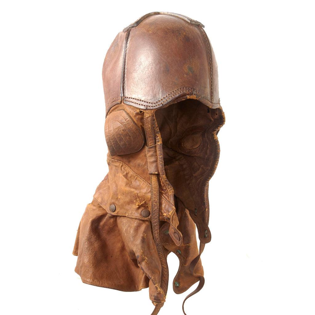 Original U.S. WWI Aero Squadron Stiff Leather Flying Helmet by Spaldin ...