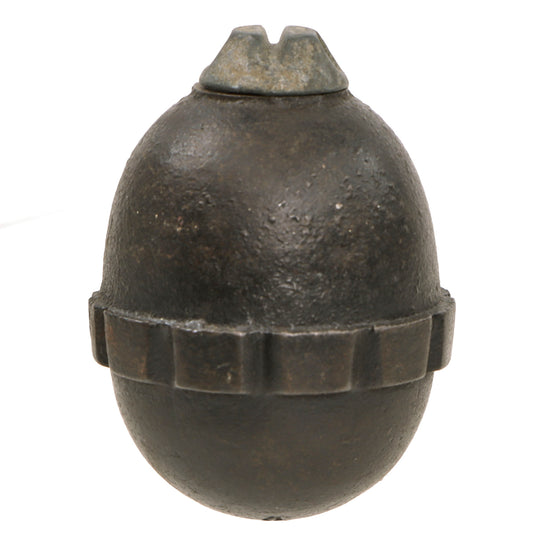 Original German WWI Model 1917 n/A Inert Egg Hand Fragmentation Grenade With Transit Plug & Great Body Markings - Eierhandgranate Original Items
