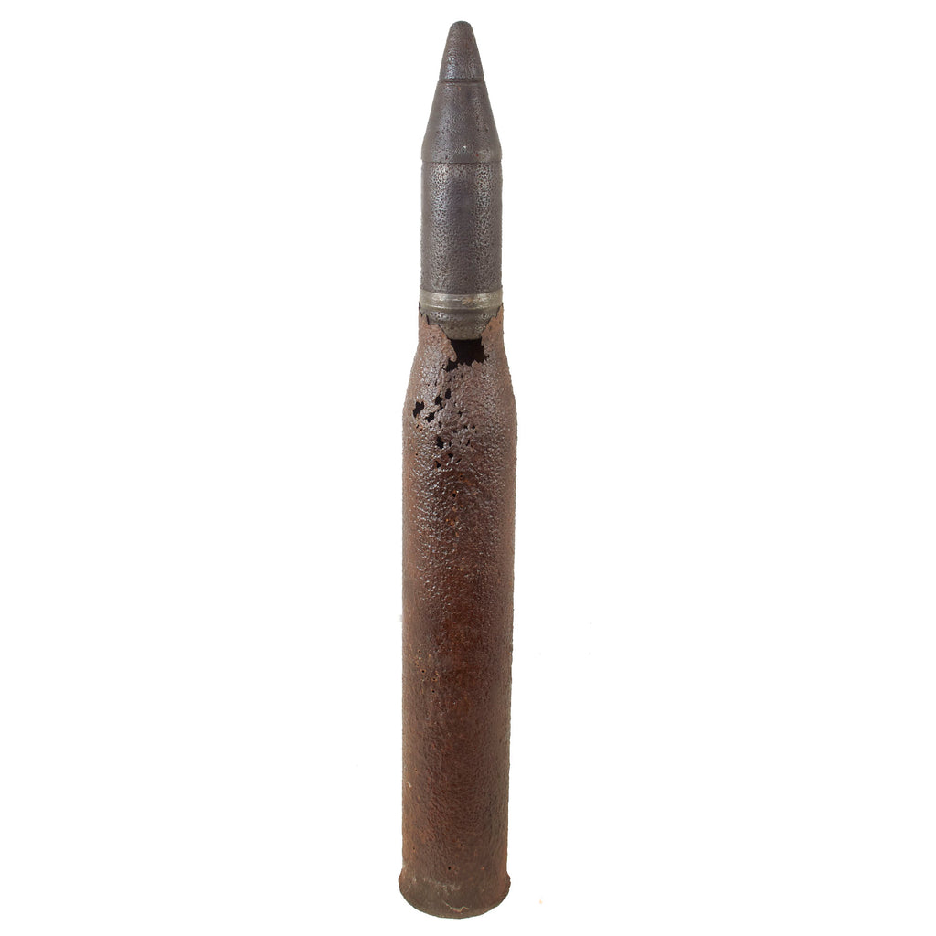 Original German WWII Inert Relic Panther 7.5 cm KwK 42 AP Round with Casing