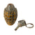 Original U.S. WWII Inert MkII Pineapple Grenade with Underlying Yellow Paint & M10A2 Fuze - No Spoon Original Items