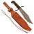 Original U.S. Vietnam War Era W49 Western Bowie Knife With Correct Leather Sheath & Wall Display