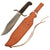 Original U.S. Vietnam War Era W49 Western Bowie Knife With Correct Leather Sheath & Wall Display