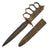Original U.S. WWI Model 1918 Mark I Trench Knife by L. F. & C. with WWII-Painted Steel Scabbard