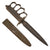 Original U.S. WWI Model 1918 Mark I Trench Knife by L. F. & C. with WWII-Painted Steel Scabbard