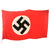 Original German WWII Italian Made Large Double-Sided NSDAP National Political Banner by P.G.S., City of Naples Marked, 54 1/2" x 91"