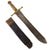 Original Spanish-American War Spanish Model 1843 Artillery Pioneer Heavy Short Sword by Artilleria Fabrica De Toledo with Partial Scabbard - Dated 1848