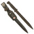 Original German WWII 1942 Dated SG 84/98 III 98k Bayonet by Josua Corts Sohn, Serial No. 1786 n, with VZ24 Scabbard and USGI Decorated Leather Frog